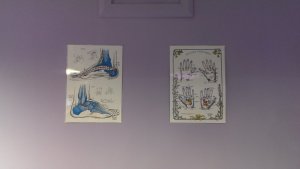 On the Left is foot reflexology and on the Right is hand reflexology